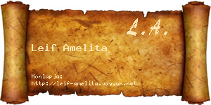 Leif Amelita névjegykártya