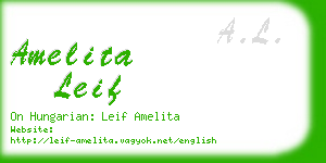 amelita leif business card